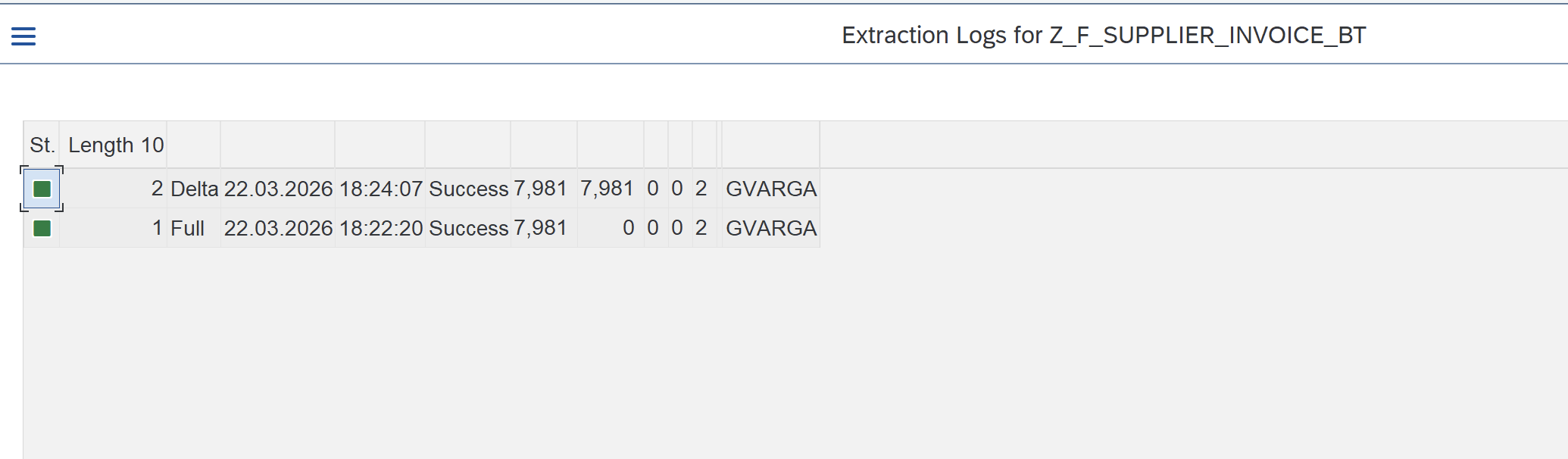 CDS Delta Interface — Log